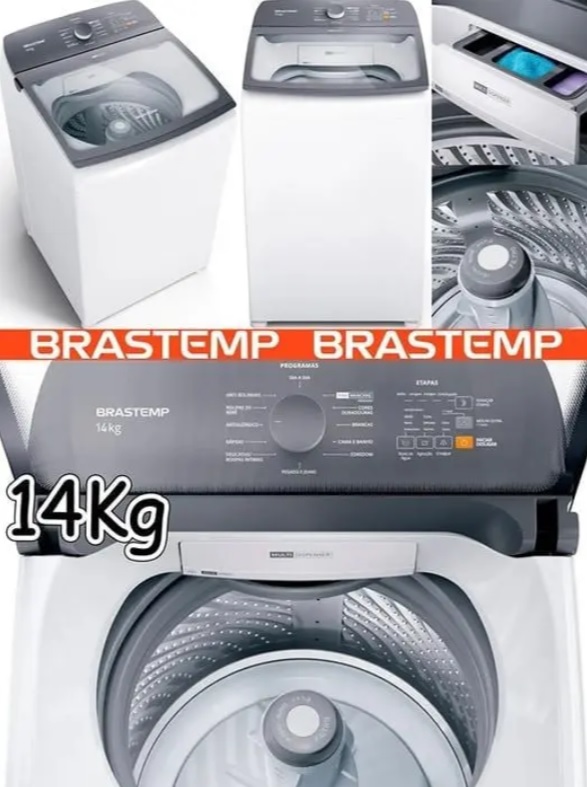 Lavadora De Roupas Brastemp Bwk Ab Kg Cesto Inox Programas De