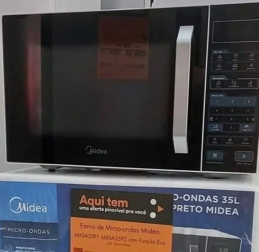 Forno Micro Ondas L Branco E Preto Midea V Mxsa P Wt Promo Es