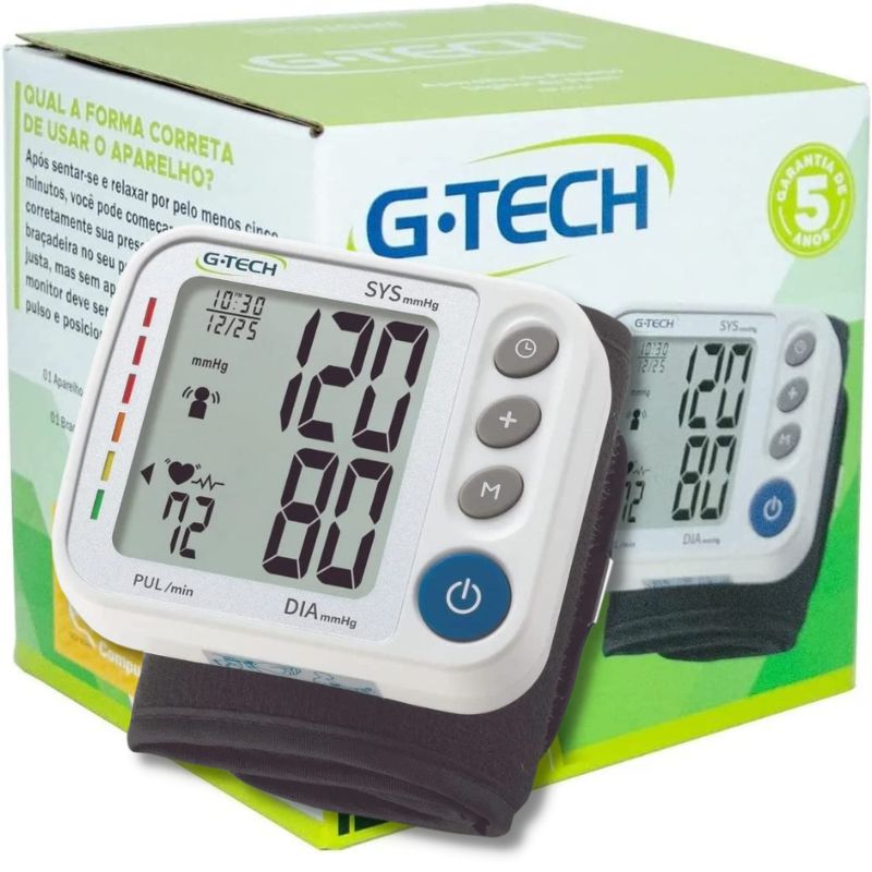 Medidor De Pressão Arterial Digital De Pulso Gtech Gp400 WT Promoções