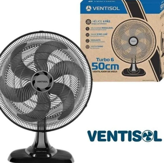 Ventilador De Mesa Ventisol Turbo Premium - 50cm 3 Velocidades - WT ...