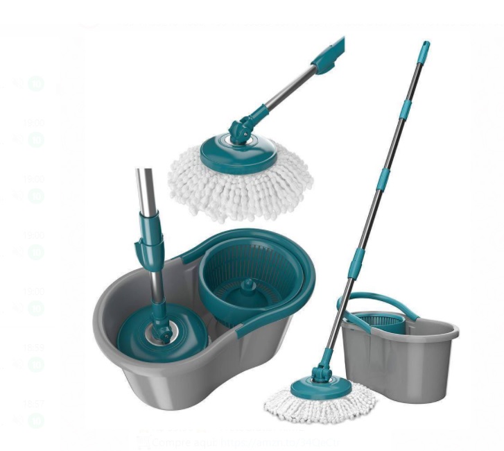 Mop Giratório Fit, MOP5010, 8 Litros, Cinza, Flash Limp - WT Promoções