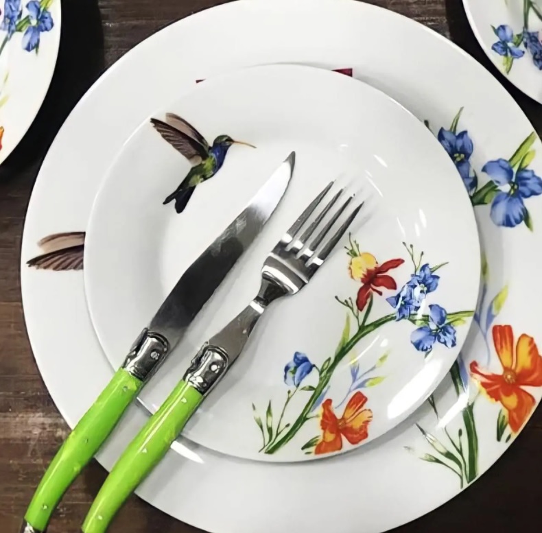 Aparelho de Jantar 20 Peças de Porcelana Beija-Flor Lyor Branco Único