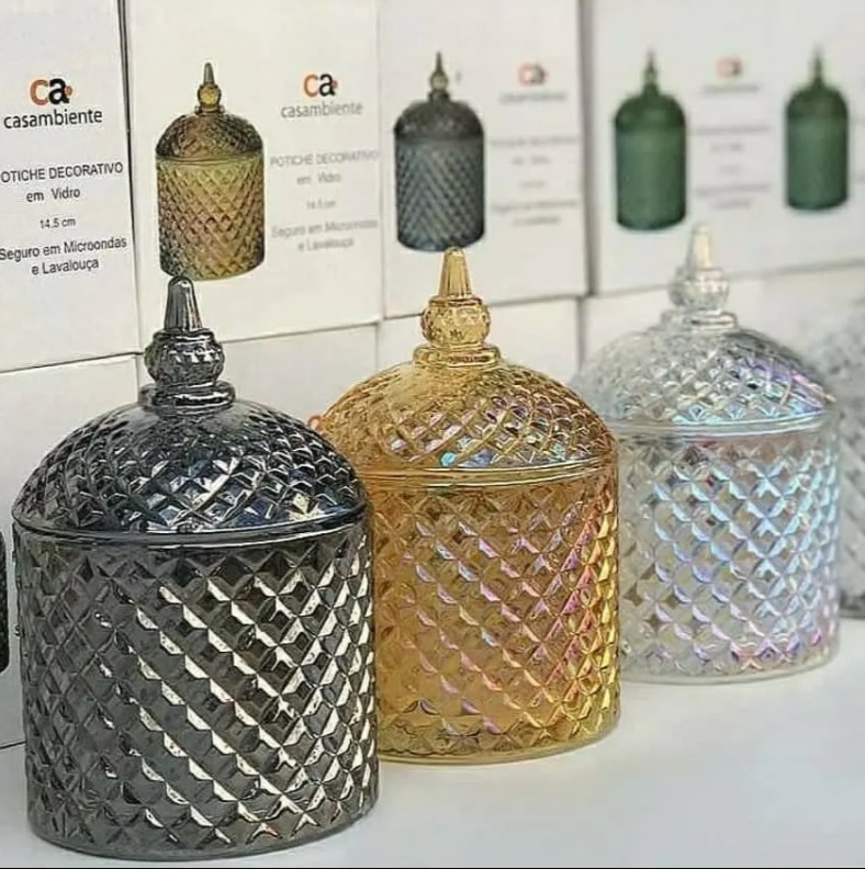 Bomboniere de Vidro c/ Tampa Casambiente – BOMB011AM / BOMB011FM / BOMB011TM