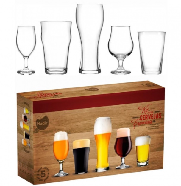 Conjunto de Copos para Cervejas Especiais Nadir – 5 Peças
