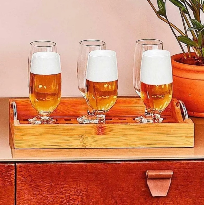 Conjunto de Taças de Vidro para Cerveja 6 Peças – 300ml Nadir Floripa