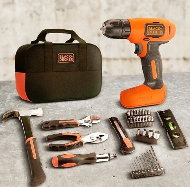 Furadeira Parafusadeira Mandril 3/8 pol. Bateria 8V LD008KA Black & Decker