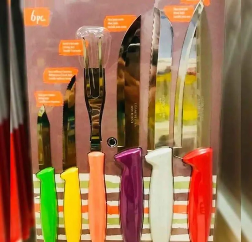 Jogo de Facas Plenus 6 Peças Tramontina Plenus Multicor