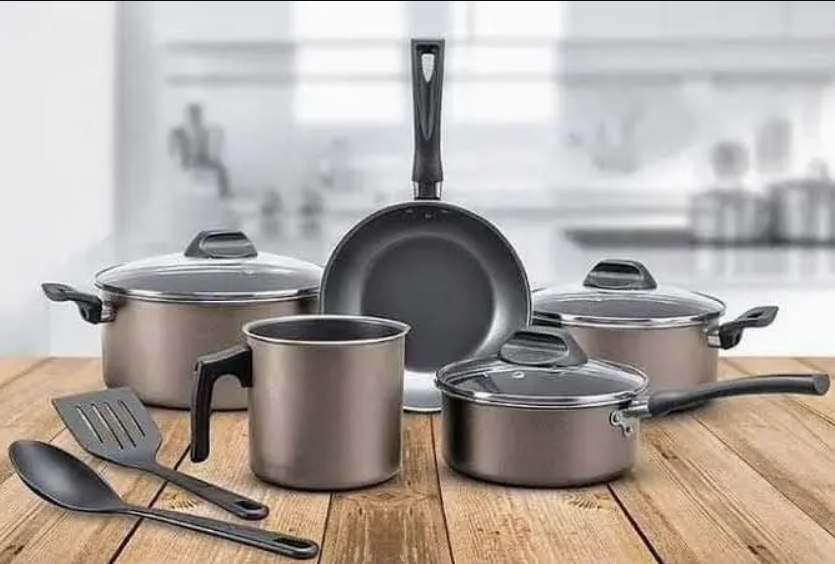 Jogo de Panelas Brinox Antiaderente de Alumínio – Cacau 7 Peças Garlic 7003/40