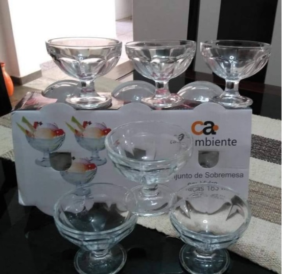 Jogo de Sobremesa Vidro Casambiente SOVI001M – 6 Peças