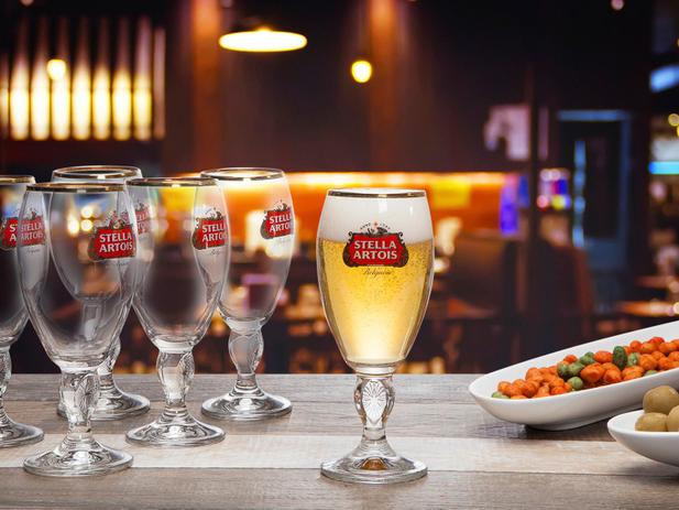 Jogo de Taças para Cerveja de Vidro 6 Peças – 250ml Ambev Stella Artois