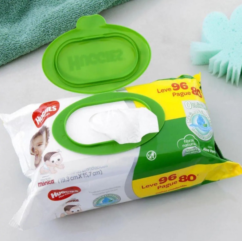 Lenços Umedecidos Huggies Classic – 96 Unidades