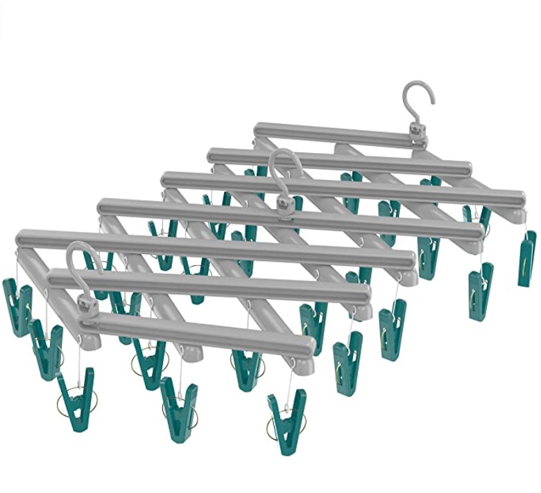 Mini Varal Extensível, com 29 Prendedores, Multicor, Flash Limp