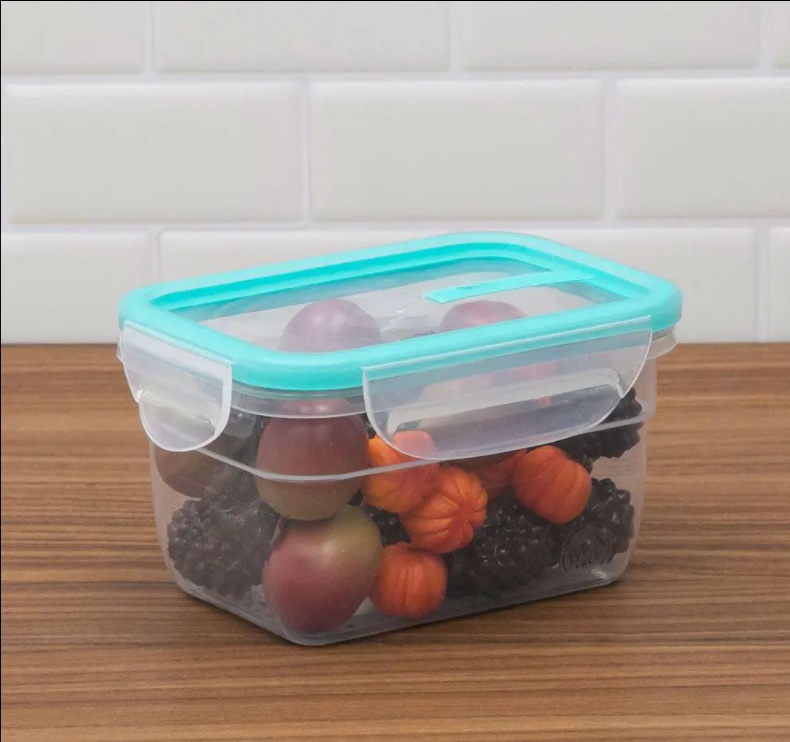 Pote Plástico com Travas, 537ml, Verde, Sanremo