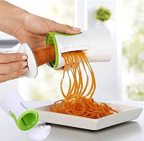Ralador, Fatiador, Cortador Legumes Em Espiral, Verde/branco, Mimo Style