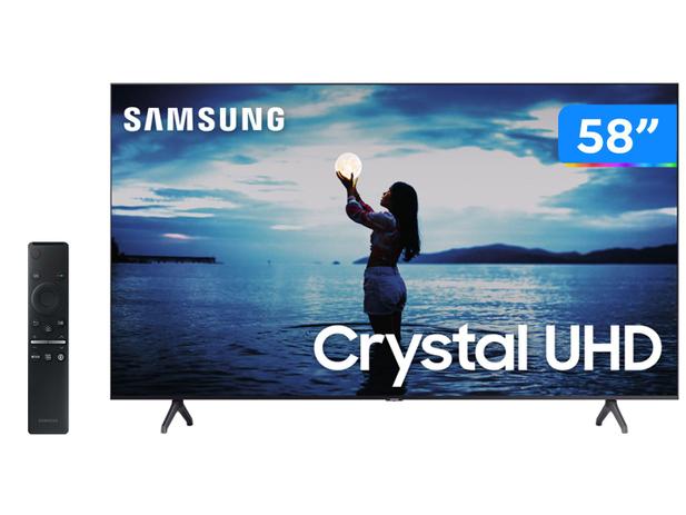 Smart TV 4K Crystal UHD 58” Samsung UN58TU7020GXZD – Wi-Fi Bluetooth HDR10+ 2 HDMI 1 USB