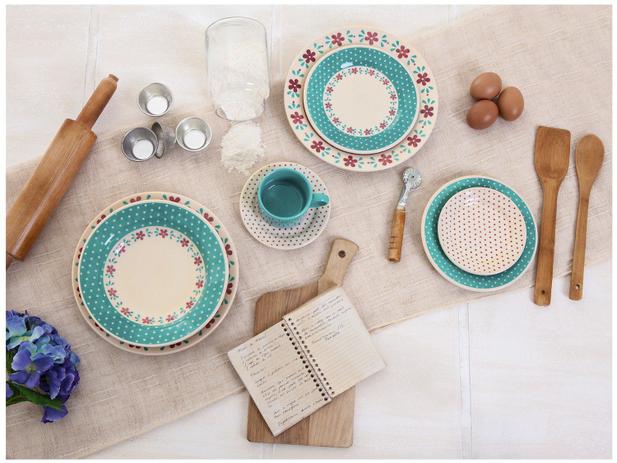 Aparelho de Jantar Chá 20 Peças Biona Cerâmica – Redondo Donna