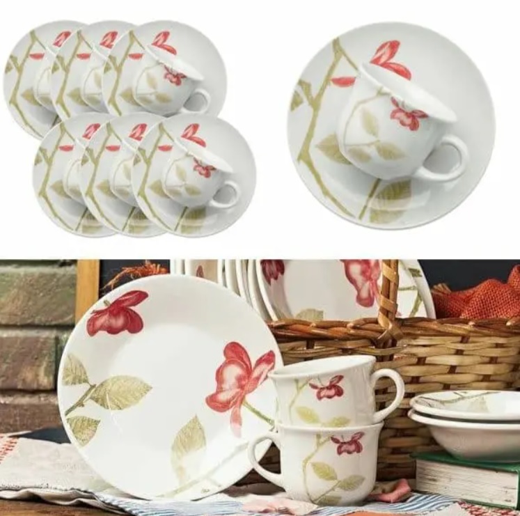 Conjunto de Xícaras para Café Oxford Beauty Biona em Cerâmica 75ml -6- Peças