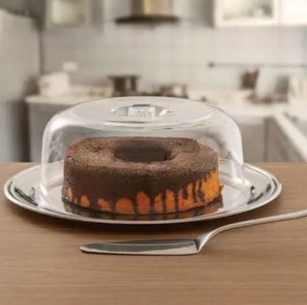 Conjunto para Bolo 3 Peças Petúnia, Aço Inox, Brinox