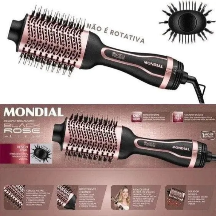 Escova Secadora Black Rose ES-05 Mondial