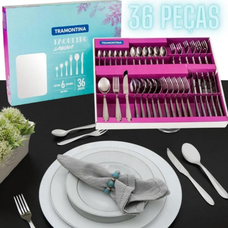 Faqueiro Tramontina Inox Laguna 66906/793 – 36 Peças
