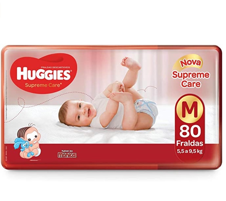 Fralda Descartável Huggies Turma Da Mônica Supreme Care Hiper