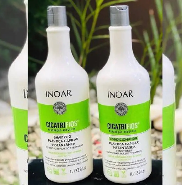 Inoar Kit shampoo e condicionador CicatriFios Plástica Capilar 1L, Inoar