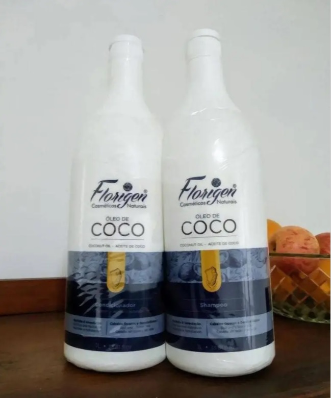 Kit Shampoo E Condicionador Oleo De Coco Florigen 1L, Florigen