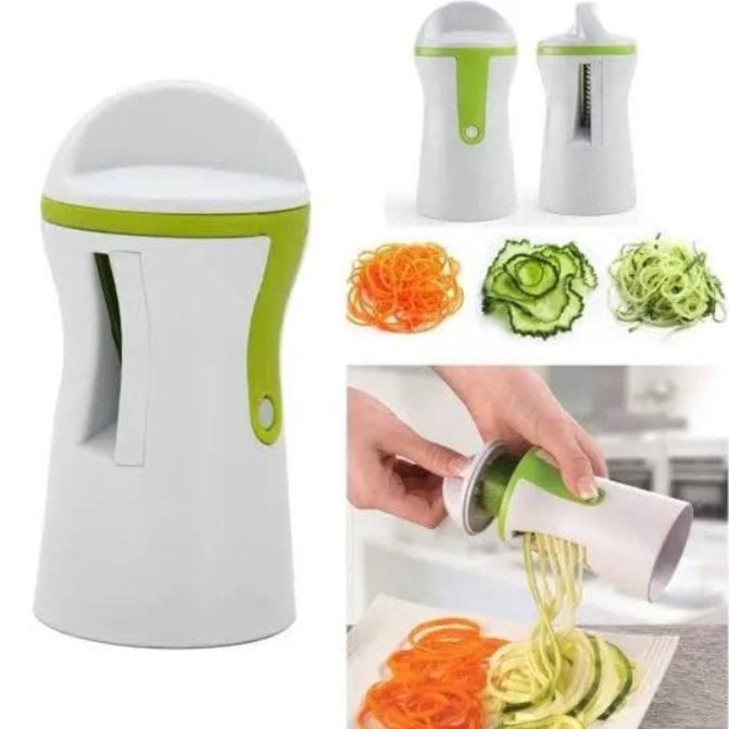Ralador, Fatiador, Cortador Legumes Em Espiral, Verde/branco, Mimo Style