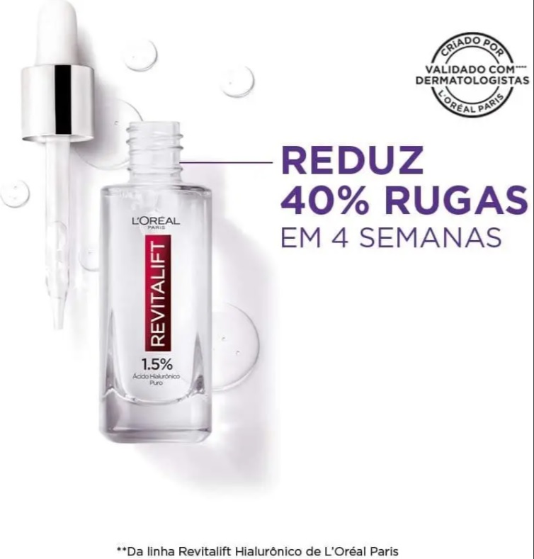 Sérum Facial Revitalift Hialurônico, 30ml, L’Oréal Paris