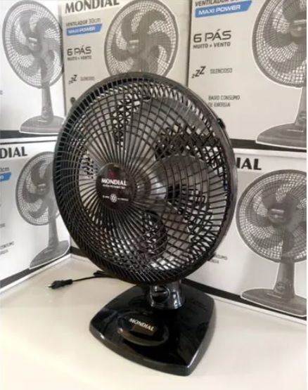 Mondial NV-15-6P FB Ventilador Maxi Power, 3 Velocidades, 30cm, 6 Pás ...