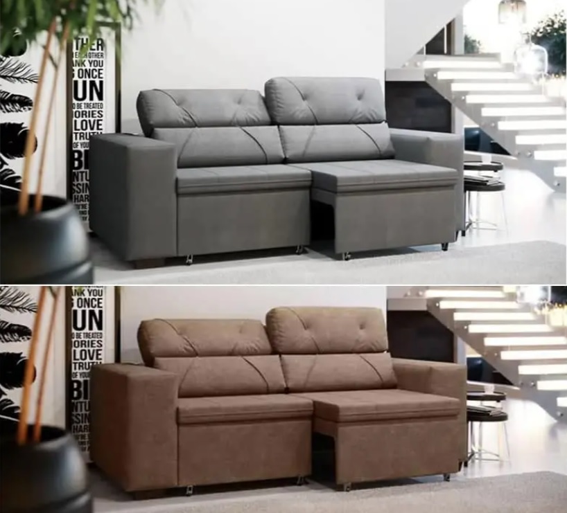 Sofá Retrátil e Reclinável 3 Lugares Suede - Phormatta Evolution SMP - WT  Promoções