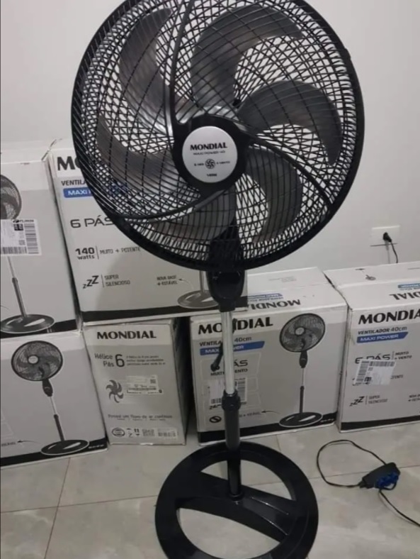 Ventilador De Coluna Mondial Maxi Power - NV-61-6P-NP 40cm 3 ...