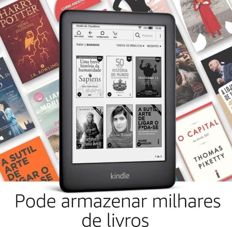 Kindle Amazon ª Geração com GB Tela de e Iluminação Embutida Preto WT Promoções