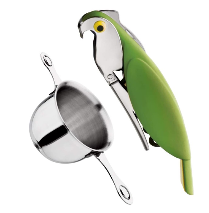 Kit Saca-Rolhas e Dosador Whisk Inox Euro Verde