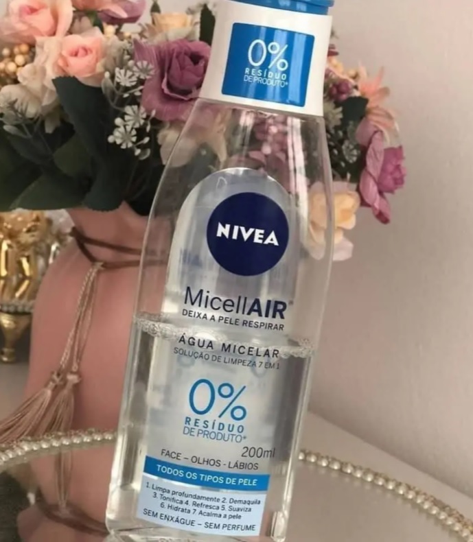 Água Micelar NIVEA MicellAIR Solução de Limpeza 7 em 1 Efeito Matte 200ml, Nivea