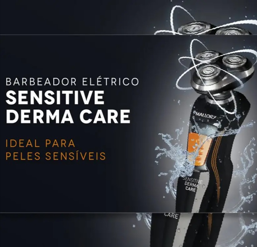 Barbeador Elétrico Mallory Sensitive Derma Care