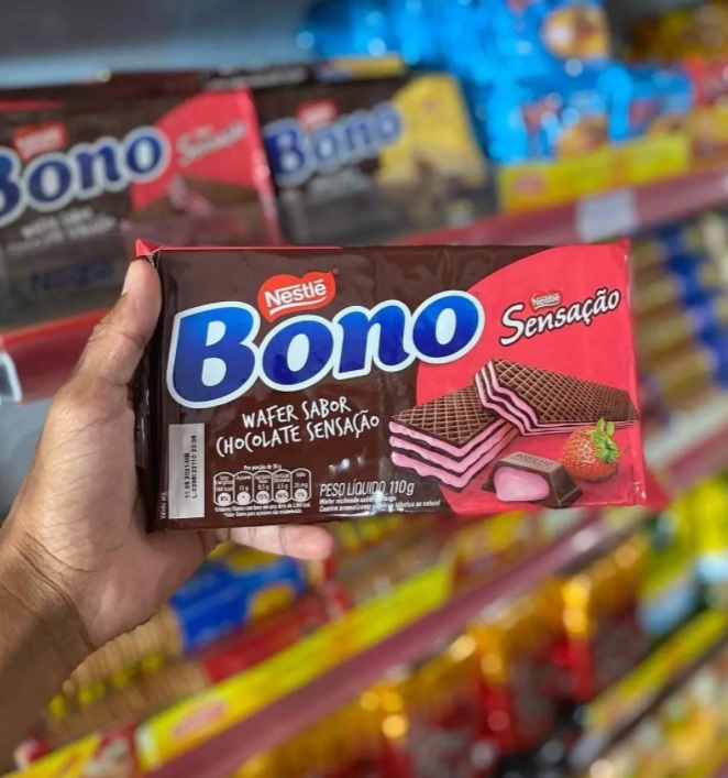 Biscoito wafer, Sensação, Bono, 110g