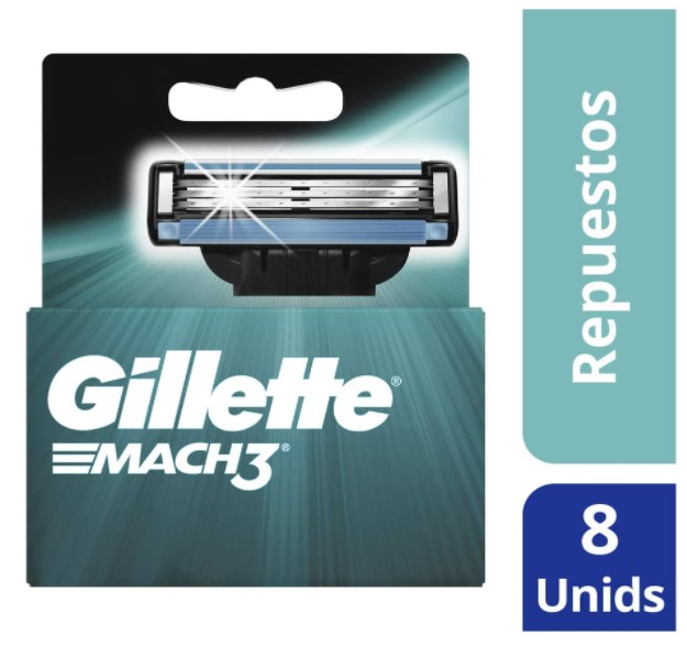 Carga para Aparelho de Barbear Gillette Mach3 – Leve 8 Pague 6