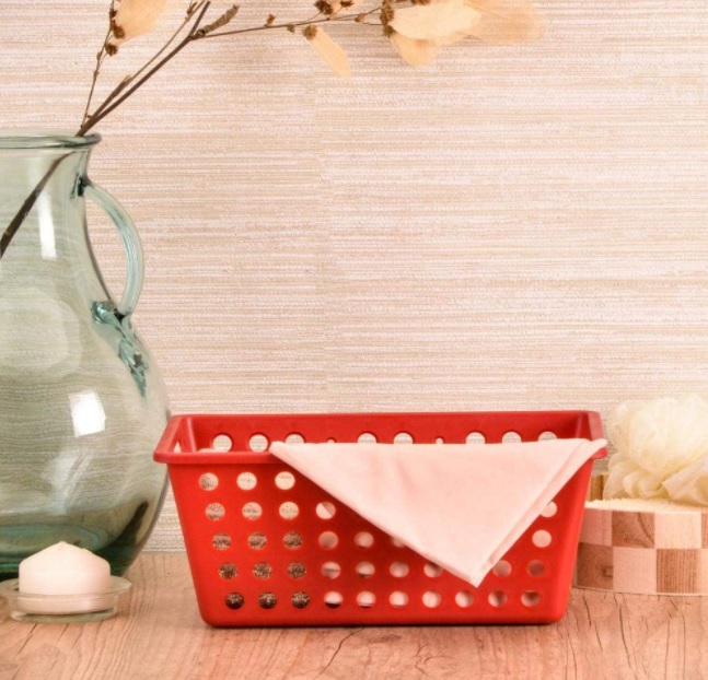Cesta One grande, 28,8 x 19,1 x 12,3 cm, Vermelho Bold, Coza