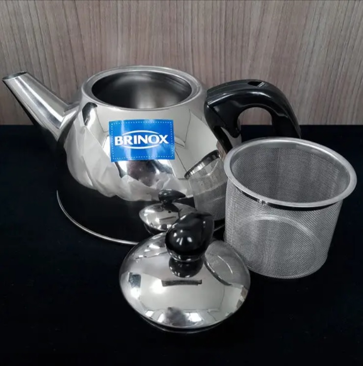 Chaleira para Chá com Coador 1 L Verona Brinox Aço Inox