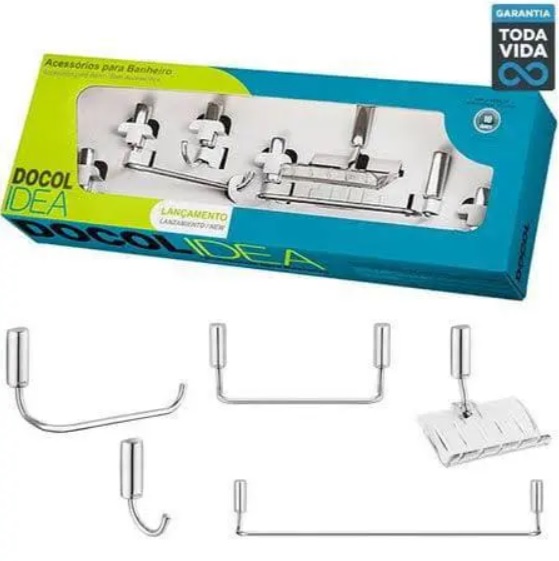 Kit de Acessórios, Cromado- Docol