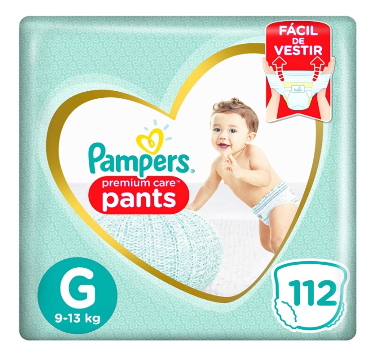 Fralda Pampers Pants Premium Care M 124 Unidades Ou G 112 Unidades Wt