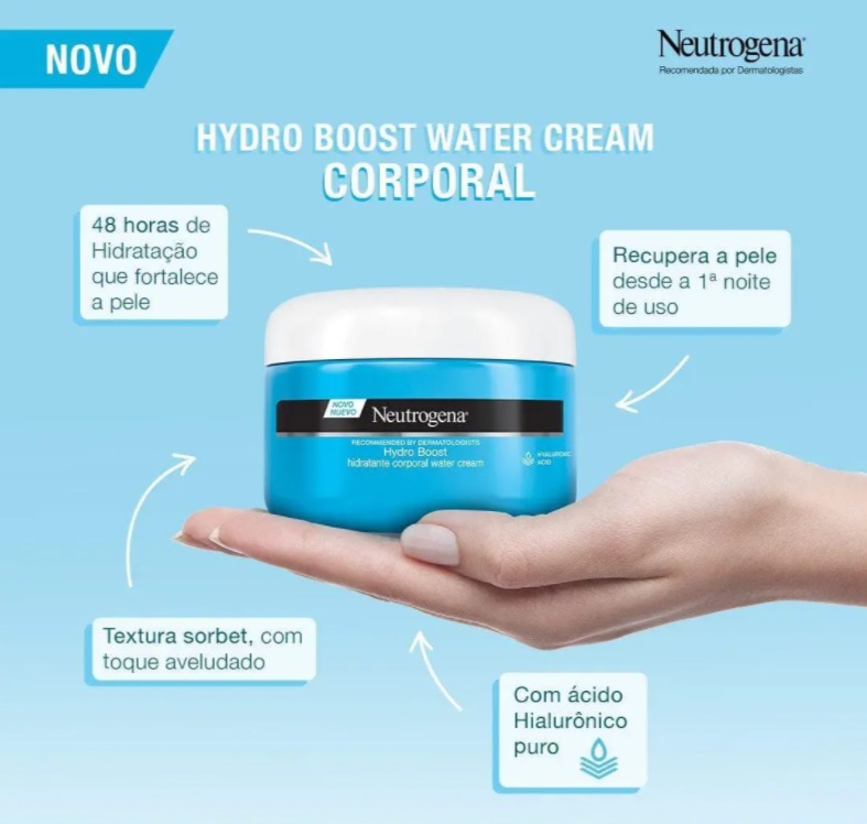 Hidratante Corporal Neutrogena Water Cream – Hydro Boost 200ml