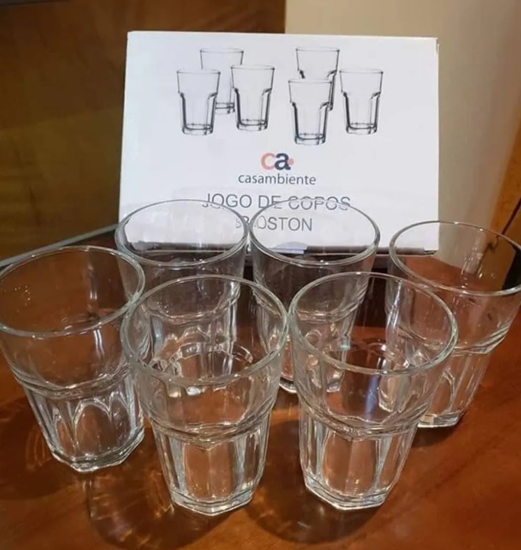 Jogo de Copos de Vidro 6 Peças 450ml – Casambiente Boston