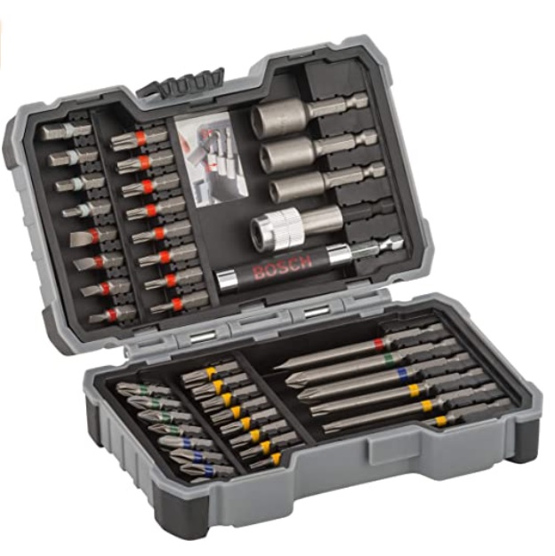 Kit de Pontas e Soquetes Bosch para parafusar com 43 unidades