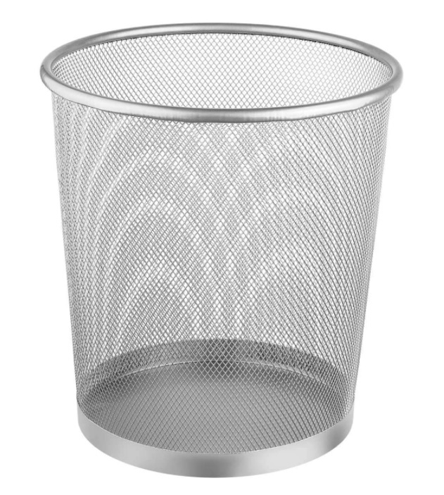 Lixeira Metal Redondac Ordene Br Prata 8. 5L