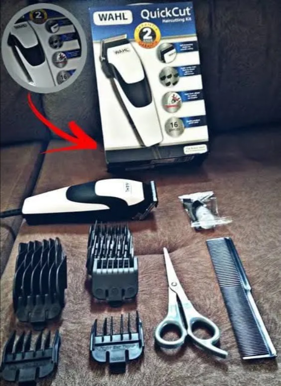 Máquina de Cortar Cabelo Wahl Quick Cut 10 pentes Branca/Preta