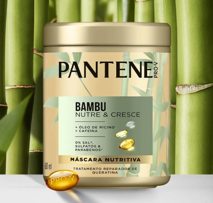 Máscara De Tratamento Pantene Bambu 600Ml, Pantene