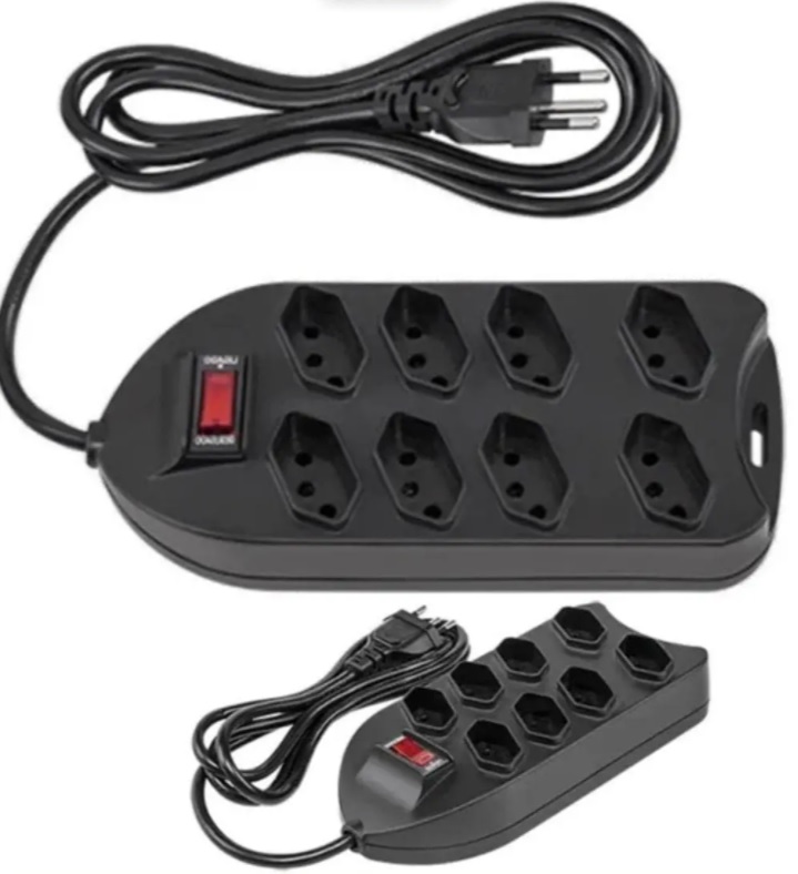 Protetor Eletronico Intelbras com 8 tomadas EPE 1008+ Preto