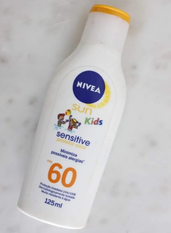 Protetor Solar NIVEA SUN Kids Sensitive FPS60 125ml, Nivea